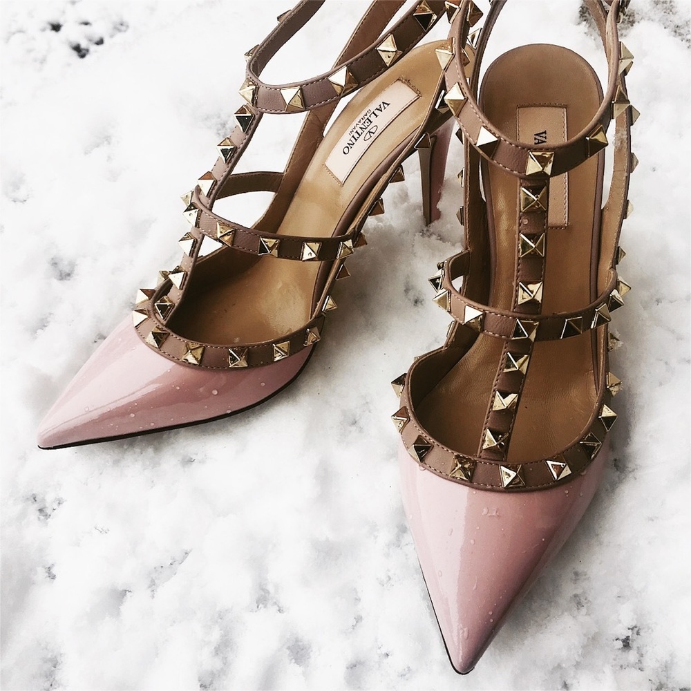 Valentino Rockstud T-Strap Pump